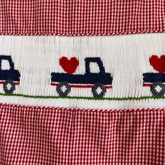 NWT Vive La Fete Smocked Check Sheersucker Shortall 3 - Picture 5 of 5